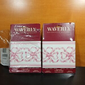 Waverly Pink Ribbon Decorative Wall Border 2Packs
